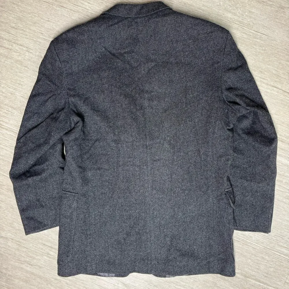Structure Le Collezioni Blazer Sports Coat Gray Mens Vintage Wool Blend Large